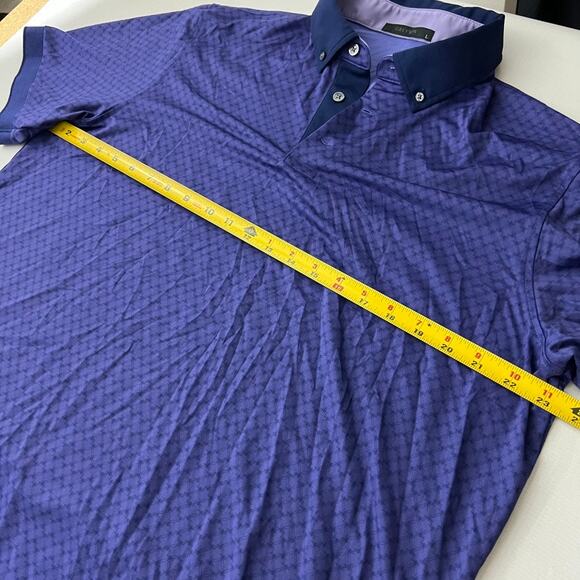 Greyson Polo Shirt Top Purple Print Men Size Large - Picture 3 of 11